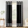 Aiesther Vintage Pattern Curtains for Living Room - Black Simple Chinese Pattern Window Curtains, Room Darkening Thermal Insulated Blackout Curtains for Living Room Bedroom(2 Panels, 52" W by 63" L) view 1