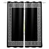 Aiesther Vintage Pattern Curtains for Living Room - Black Simple Chinese Pattern Window Curtains, Room Darkening Thermal Insulated Blackout Curtains for Living Room Bedroom(2 Panels, 52" W by 63" L) view 2