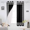 Aiesther Vintage Pattern Curtains for Living Room - Black Simple Chinese Pattern Window Curtains, Room Darkening Thermal Insulated Blackout Curtains for Living Room Bedroom(2 Panels, 52" W by 63" L) view 3