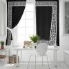 Aiesther Vintage Pattern Curtains for Living Room - Black Simple Chinese Pattern Window Curtains, Room Darkening Thermal Insulated Blackout Curtains for Living Room Bedroom(2 Panels, 52" W by 63" L) view 4