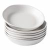 AmorArc 9.75'' Large Ceramic Pasta Bowls, 38oz Stoneware Wide Serving Bowls Set of 6 for Kitchen, Oven, Microwave&Dishwasher Safe Bowls with Wavy Rim for Fruit Pasta Salad Meal, Matte White view 1