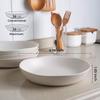 AmorArc 9.75'' Large Ceramic Pasta Bowls, 38oz Stoneware Wide Serving Bowls Set of 6 for Kitchen, Oven, Microwave&Dishwasher Safe Bowls with Wavy Rim for Fruit Pasta Salad Meal, Matte White view 2