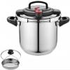 Household High Pressure Cooking Pot304 Stainless Steel Explosion-Proof High Pressure Cooker Suitable for Induction Cooker GasSilver-4L view 1