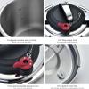 Household High Pressure Cooking Pot304 Stainless Steel Explosion-Proof High Pressure Cooker Suitable for Induction Cooker GasSilver-4L view 4