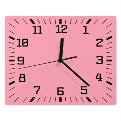 FortuneHouse8 Wall Clock Pink Battery Operated Clocks Silent Non-Ticking Wallclock 12 Inch Solid Color Square Wall Clocks for Living Room Bedroom Kitchen Office Bathroom Home Decor