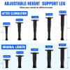 SKMYL Adjustable Height Center Bed Support Leg for Sagging Shelf, Furniture Legs for Frame,Slat and Riser, Adjustable Height 7"-13.5" (2PCS) view 3