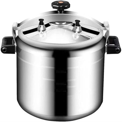 Explosion Proof Pressure Cooker,Large-Capacity Aluminum Alloy Gas Induction Cooker Pressure Canner for Commercial Canteen Household Kitchen (Color : Silver, Size : 22L)