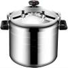 Explosion Proof Pressure Cooker,Large-Capacity Aluminum Alloy Gas Induction Cooker Pressure Canner for Commercial Canteen Household Kitchen (Color : Silver, Size : 22L) view 1