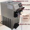 INTSUPERMAI Soft Ice Cream Mahcine 3 Flavors Commercial Soft Ice Cream Maker Stainless Steel Soft Serve Ice Cream Machine Fruit Dessert Yogurt Ice Cream Maker 110V view 3