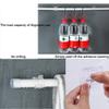 4Pcs No Drill Curtain Rod Brackets - Self Adhesive Holder Hooks, Nail Free Adjustable Hangers for Bathroom Kitchen (Transparent) view 4