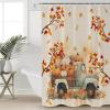 Thanksgiving Shower Curtain for Bathroom 48" x 72" Fall Pumpkin Truck Maple Leaves Autumn Shower Curtain with Hooks Polyester Waterproof Home Bathtub Decor view 4