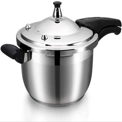 Explosion-Proof Pressure Cooker Pot,Large Capacity Stainless Steel Commercial High Pressure Cooking for Home Gas Induction Purpose Use,Silver-3L