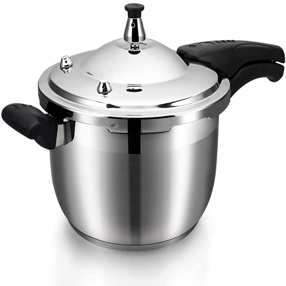 Explosion-Proof Pressure Cooker Pot,Large Capacity Stainless Steel Commercial High Pressure Cooking for Home Gas Induction Purpose Use,Silver-3L