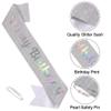 ZHBDPaty It's My Birthday Sash Silver Glitter Decorations for Women Girl Party Supply view 3