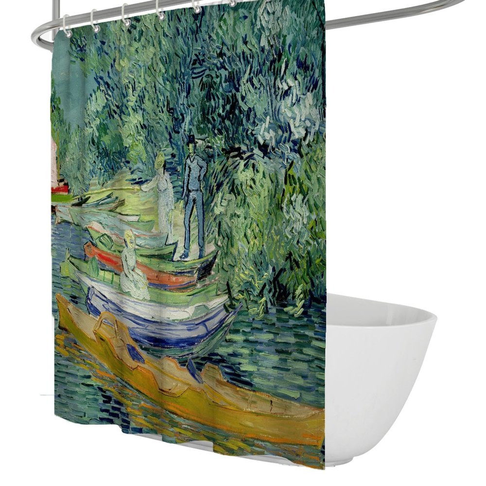 Wewoo Home Impressionist Painter Impressionism Shower Curtain Waterproof Shower Curtain Decoration Set with Hooks Condo Bathroom Curtain Easy to Install W84xL78in