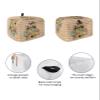 Harvest Pumpkin 4 Slice Toaster Cover Small Appliance Cover Toaster Dustproof Fingerprint Protectors Machine Washable, Country Gingham Sunflower Leaves Orange view 2