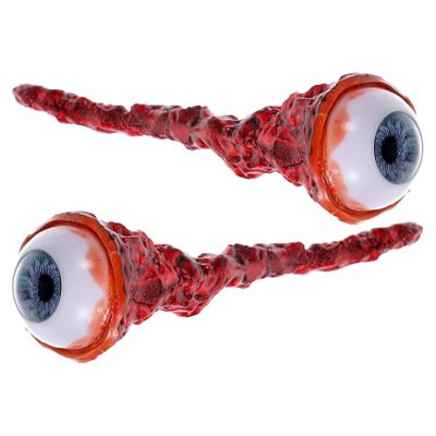 Toyvian Halloween Bloody Eyeball Props 2 Pcs Realistic Fake Eyes Decoration for Haunted House Party Trick or Treat Accessories
