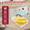 2 Pcs Cheese Container for Fridge, Stainless Steel Cheese Storage Containers with Lids Airtight Cheese Keeper for Refrigerator Dishwasher Safe Cheese Holder for Pantry, Counter, Refrigerator view 4
