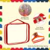 Sanwuta 6 Packs Toy Storage Bags, PVC Organizing Case Bags with Zipper, Waterproof Toy Container for Board Games, Building Blocks, Puzzles, Small Toys and Kids Books(Large,Bright Color) view 3