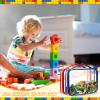 Sanwuta 6 Packs Toy Storage Bags, PVC Organizing Case Bags with Zipper, Waterproof Toy Container for Board Games, Building Blocks, Puzzles, Small Toys and Kids Books(Large,Bright Color) view 4
