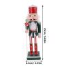VOSAREA Christmas Nutcracker Figure Wooden Nutcracker Figurine Xmas Solider Statue Desktop Ornament for Table Shelves Fireplace Mantel Bookcase (25CM) view 2