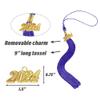 goprety Matte Graduation Cap with 2025 Tassel Unisex Graduation Hat for High School & Bachelor Purple view 4