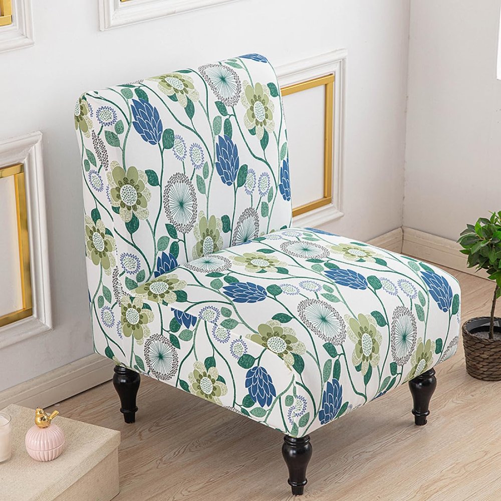 Chair Slipcovers Chair Cover Home Hotel Elastic Chair Cover Armless Sofa Chair Cover Stretch Accent Chair Dustproof Covers Without Arms Single Sofa Cover Furniture Protector for Living Room Hotel