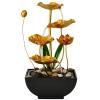 DECORN Tabletop Fountains 4-Tier Indoor Lotus Leaf Relaxation Fountains Tabletop Waterfall Decoration Fountain Modern Zen Fengshui Meditation Relaxing Home Decoration,A view 1