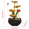 DECORN Tabletop Fountains 4-Tier Indoor Lotus Leaf Relaxation Fountains Tabletop Waterfall Decoration Fountain Modern Zen Fengshui Meditation Relaxing Home Decoration,A view 2