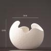 AISEER Modern Simple White Coin Grass Ceramic Vase Eggshell Ceramic Vase Arrangement Ceramic White Eggshell Ceramic Flower Pot Vase Flower Arrangement Plant Potted Ornaments Abstract Flower Vase view 3