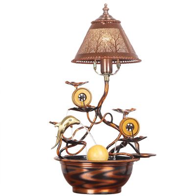 Pure Copper Tabletop Water Fountain Home Decor Soothing Sound Machine Indoor Zen Relaxation Waterfall Feature for Office, Living Room, or Bedroom Dcor