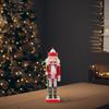 VOSAREA Christmas Nutcracker Figure Wooden Nutcracker King Ornament for Christmas Desktop Home Decor (25CM, Cane Red Hat) view 3