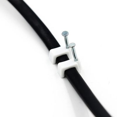 CLENEA 100pcs Nail Cable Clip Office DIY Wall Square Trough Mount Home Supplies Sub Line Fixing Clamp Wire Card Multipurpose (Color : 14mm)