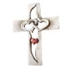 HEEPDD Handcrafted Decorative Heart Wood Cross Wall Sculpture, Religious Wall Art Plaque, Carved Design view 1