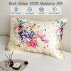 100% Pure Mulberry Silk Pillowcase King Size for Hair and Skin,Floral Print,Real Silk Pillow Cases with Zipper Closure,Health and Soft,Both Sides Natural Slip Silk,1pc(20"x36",Pattern1) view 4