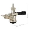 304 Stainless Steel Beer Keg Coupler, D Type Keg Tap Dispenser with Safety Pressure Relief Valve, Beer Tap Coupler, Beer Brewing Kegging Equipment for Home Brewing view 2