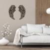 LED Lights Metal Angel Wings Wall Decor - 1 Pair Angel Wings Wall Sculpture Art for Indoor Outdoor Hanging in Home, Bedroom, Living Room, Office view 2