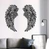 LED Lights Metal Angel Wings Wall Decor - 1 Pair Angel Wings Wall Sculpture Art for Indoor Outdoor Hanging in Home, Bedroom, Living Room, Office view 3