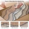 Bath Rugs Bathroom Rug,Brown Stripe Gradient Geometric Absorbent Diatomaceous Earth Bath Mat Quick Drying Non-Slip Washable Shower Mat,Water Waves Modern Abstract Art Doormat for Bathtub 20x32in view 3