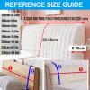 XGANGM Thicken Velvet Bed Headboard Cover Super Soft Comfotable Short Plush Bed Head Slipcover for Full/King Size Queen Size Twin Bed Washable Headboard Protector,Light Green,220cm/86.6in view 2