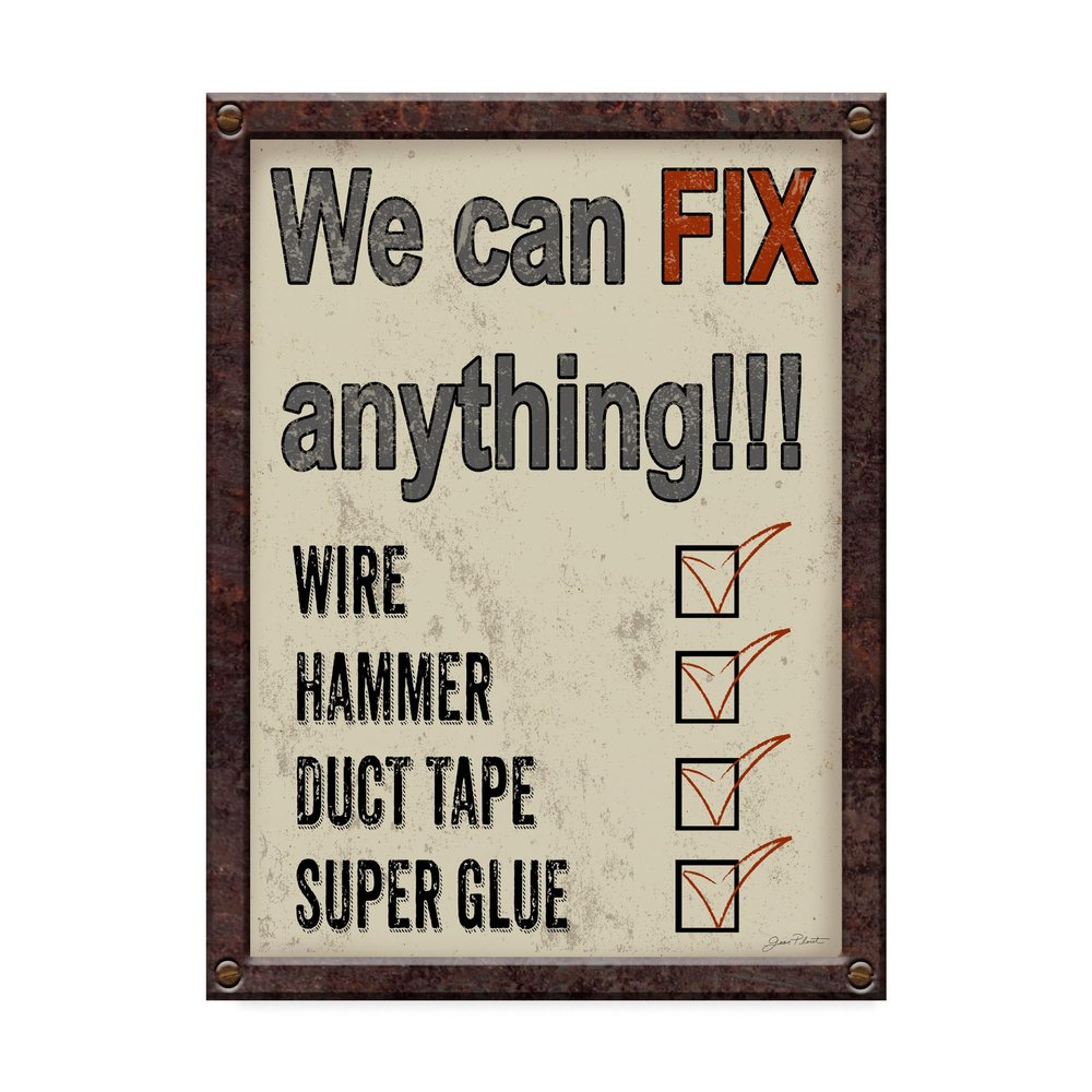 Jean Plout 'Garage Sign Collection' Canvas Art