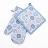 Elsie & Zoey Oven Mitts and Pot Holders Sets - 2-Piece Winter Snowflake Oven Mitt & Pot Holder Set in Snowday, Quilted Cotton, Christmas Holiday Design, Perfect Kitchen and Cooking Essentials view 4