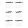 Superio 6-Pack Clear Storage Bins with Lids (15"x10"x10.25") - Stackable Plastic Containers, BPA-Free, Odor-Free, Home/Office/Dorm Organizers, 17 Quart view 1