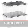 Superio 6-Pack Clear Storage Bins with Lids (15"x10"x10.25") - Stackable Plastic Containers, BPA-Free, Odor-Free, Home/Office/Dorm Organizers, 17 Quart view 4