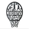 24 Hour Crafts Custom Metal Basketball Hoop Wall Art - Metal Sports Sign - 14 Color Options view 1