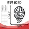 24 Hour Crafts Custom Metal Basketball Hoop Wall Art - Metal Sports Sign - 14 Color Options view 2