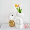 AISEER Scandinavian Minimalist Creative Light Luxury Ceramic Vase Ceramic Hand Vase Creative Hand Holding Heart Vase, Modern Art Vase Heart Flower Vase for Wedding Home Decor, Love Gifts view 4