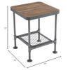 Boraam Industries Newport End Table, Gray/Natural view 3