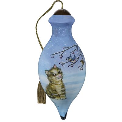 Precious Moments We Wish You a Meow-y Christmas Bisque Porcelain Ornament  Cat Holiday Keepsake  7231136