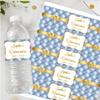 Cathy Wraps Personalized Water Bottle Labels, Birthday Party Favors, Pack of 25 Peel and Stick Waterproof Wrappers (Baby Blue) view 4